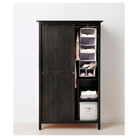 ikea hemnes wardrobe black brown.